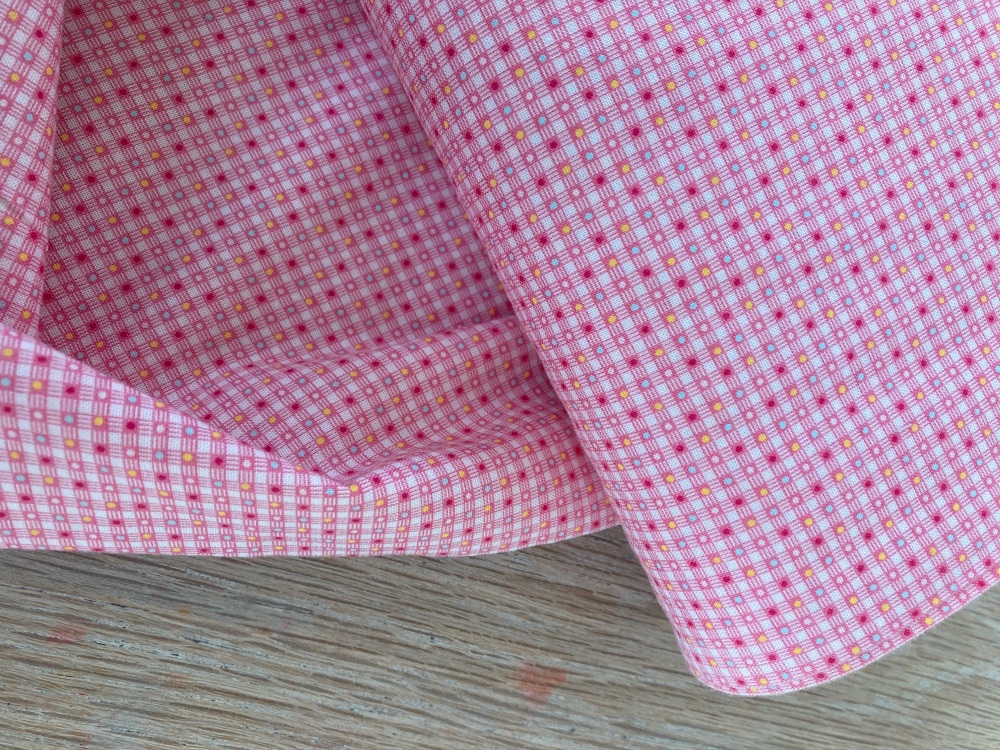 Lecien Retro 30's Child Smile - Circle Garden- teeny weeny check
