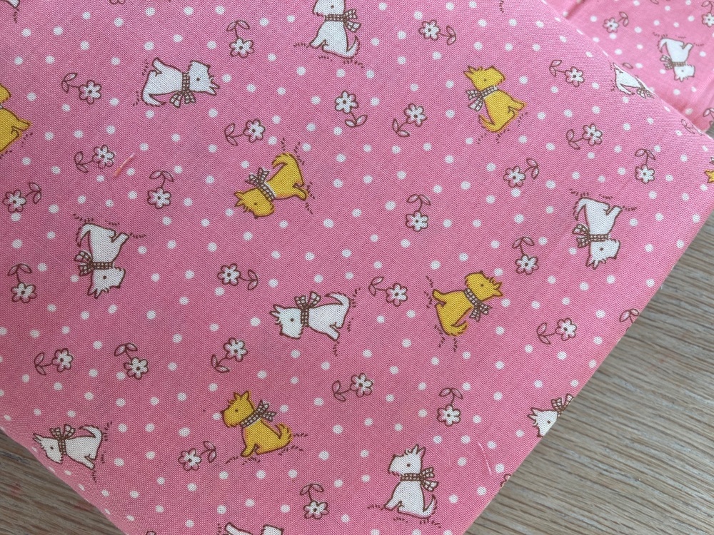Lecien Retro 30's Child Smile - Circle Garden- Scottie dog
