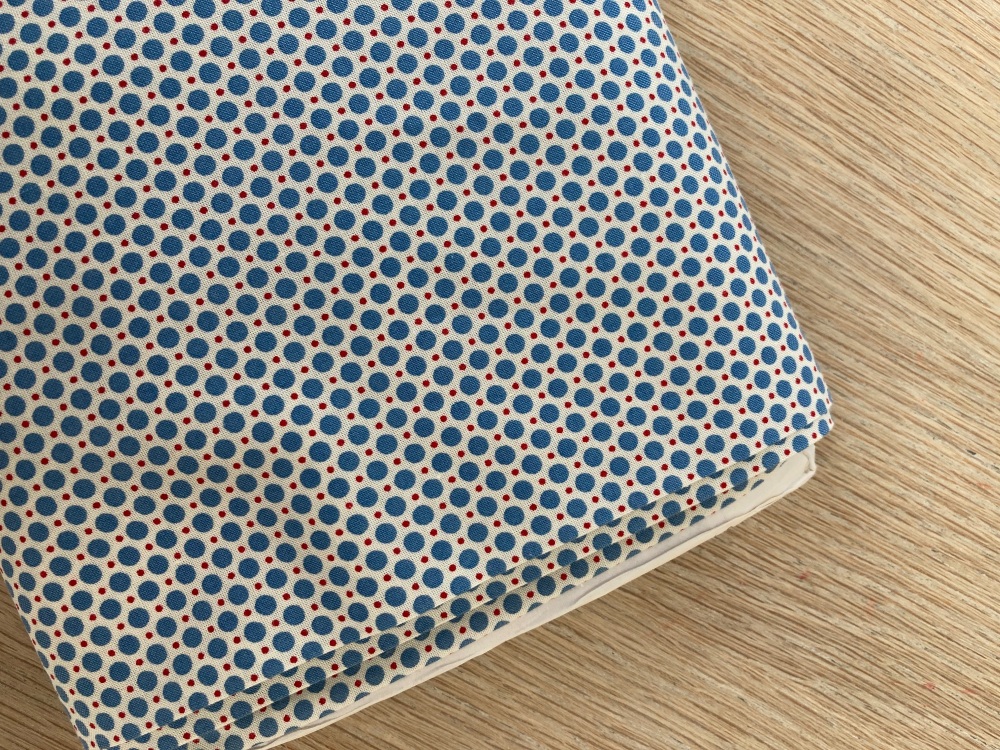 Lecien Retro 30's Child Smile - Circle Garden- blue spot