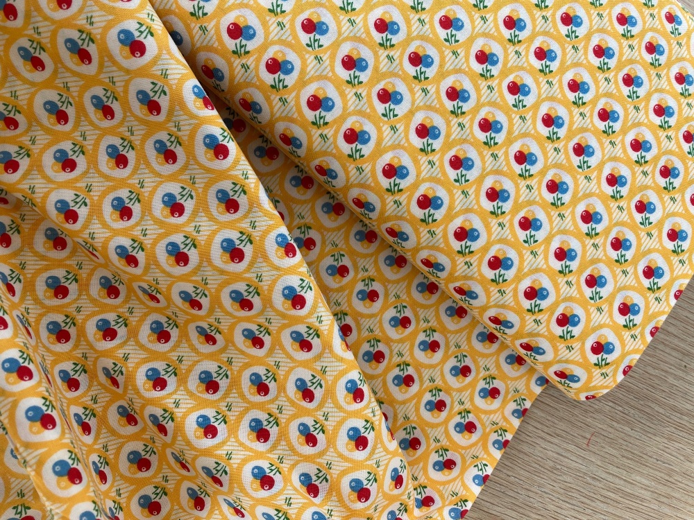 Lecien Retro 30's Child Smile - Circle Garden- yellow