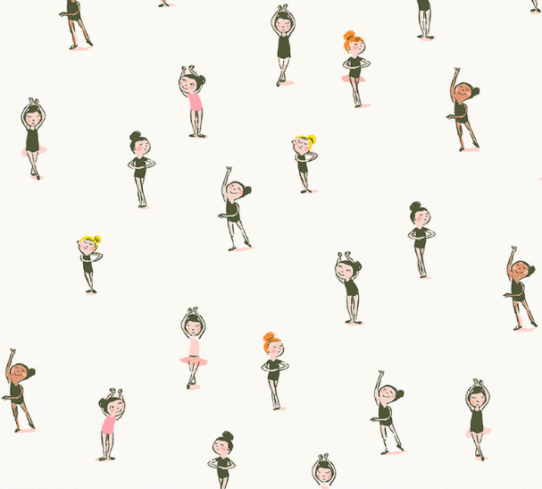 Heather Ross -Studio Edit, ballerinas on cream