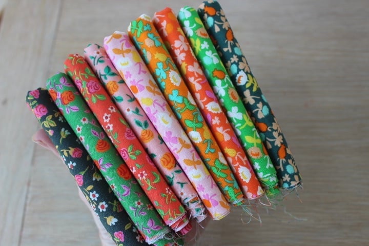 Fat 1/8  Heather Ross green bundle for Clare,