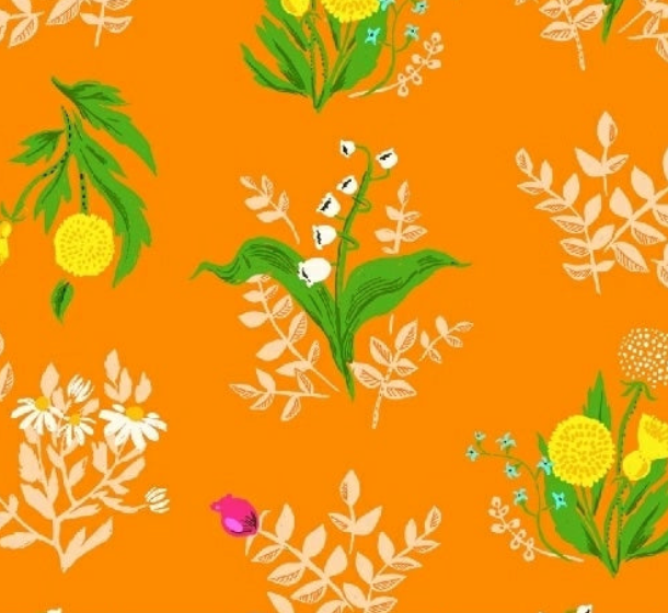 Heather Ross -sleeping porch dandelions on COTTON LAWN