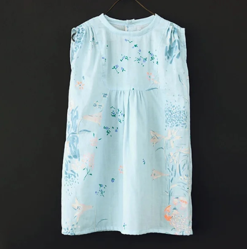 Nani Iro PAL Organic double gauze in light blue