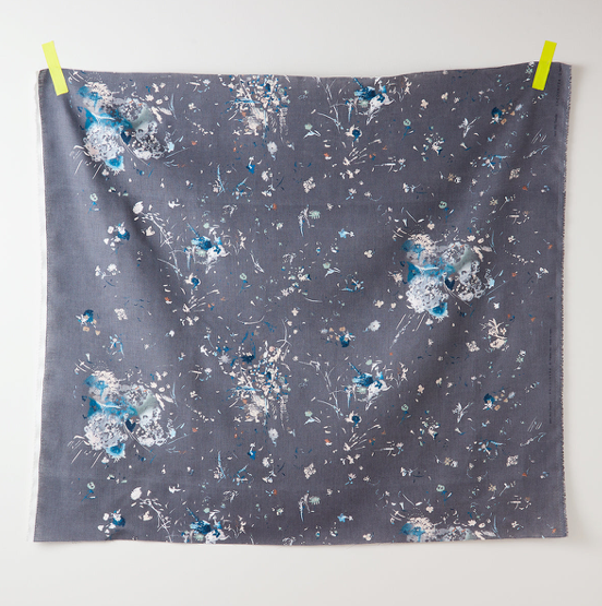 Nani Iro Encounter LINEN  sheeting in dark GREY