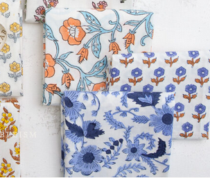 Fableism - Indian block prints-country floral blue