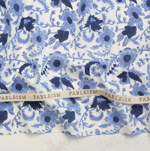Fableism - Indian block prints-country floral blue