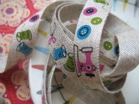 Kokka Linen tape Cute Sewing 