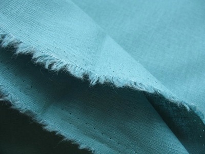 Broader width LINEN in turquoise