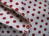 'La couture' pure linen red spot on natural 
