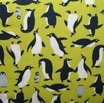 Sevenberry Cheeky penguins on lime