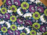 Rebekah Ginda flower heads on navy  CORD