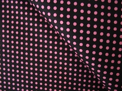 Lecien 4mm dot bright pink on black