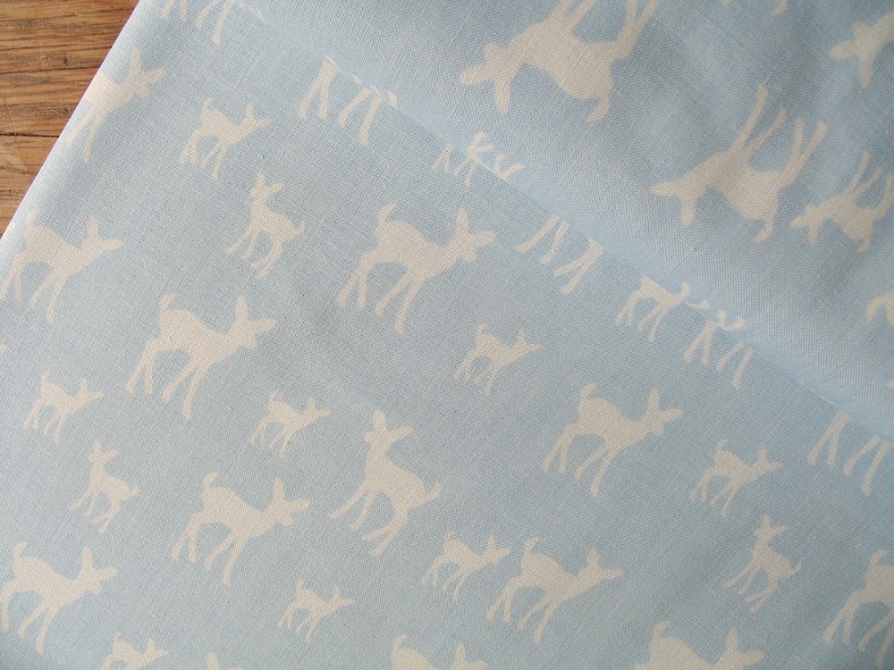 Copenhagen Print Factory ORGANIC deer on baby blue