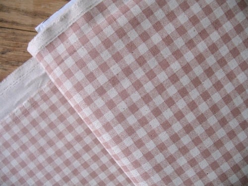 Sevenberry natural gingham print pink on heavier weight