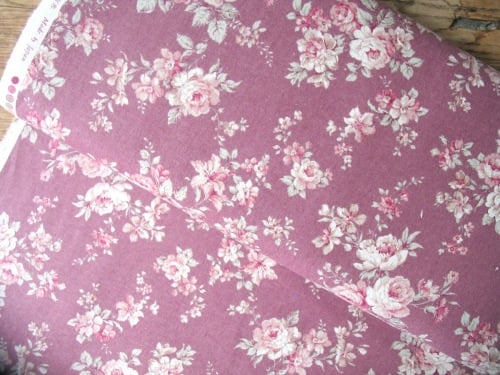 Sevenberry natural flower blooms vintage pink linen mix