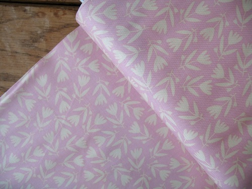 Carolyn Gavin Petite Fleur tulips on pink ORGANIC