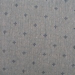 Stof Japanese Yarn dyed textured cotton crosses in blue 
