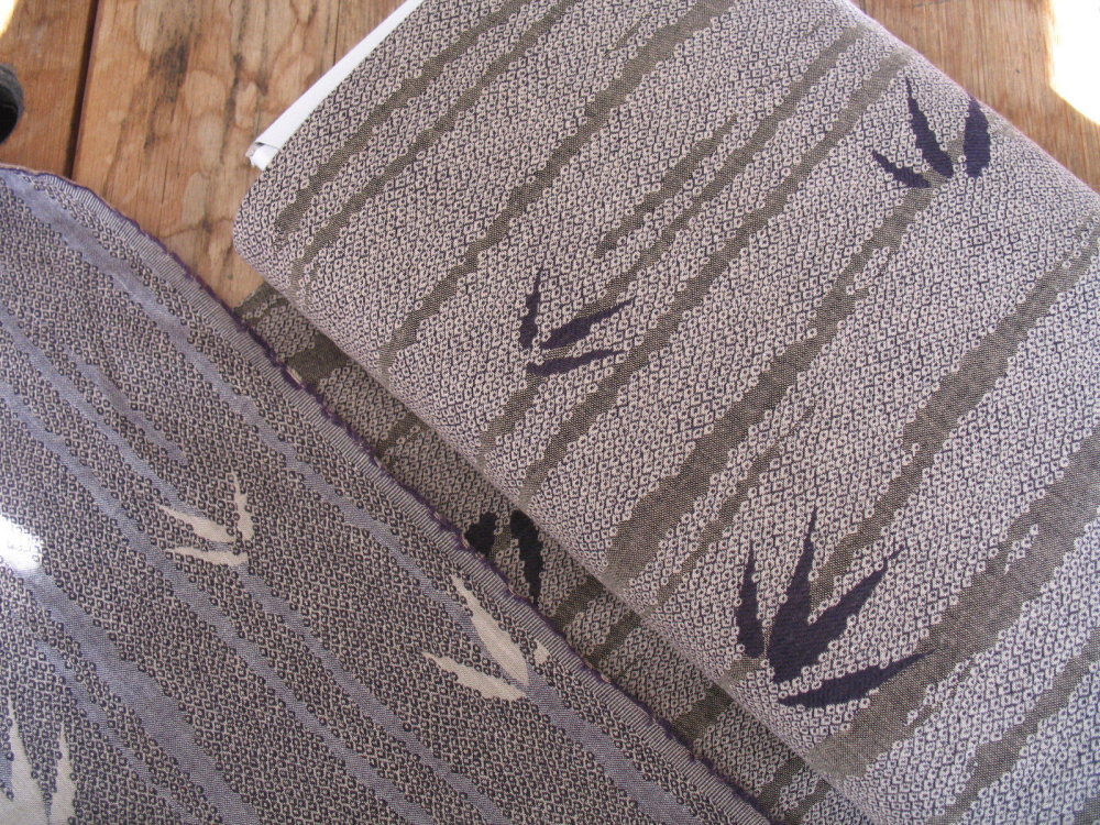 Double Weaved jacquard Japanese bamboo in purple