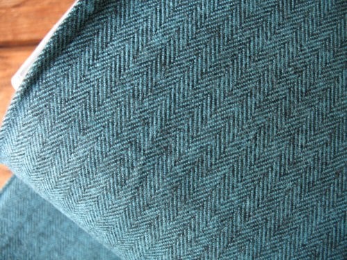 Robert Kaufman Shetland FLANNEL herringbone in ocean