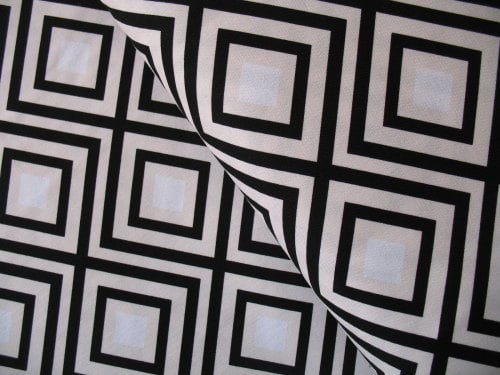 Emmie K for Robert Kaufman Geo Pop canvas diamonds in black