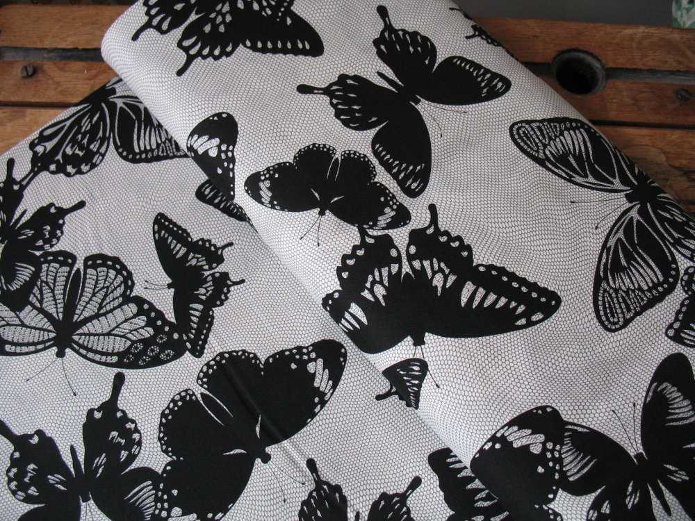 BOLT END Jennifer Sampou butterflies in black in net - smoke
