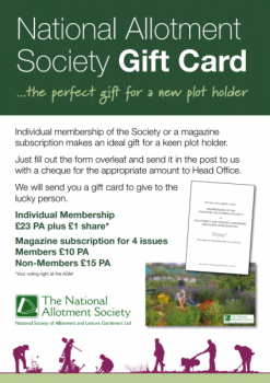 Give a National Allotment Society Gift Card