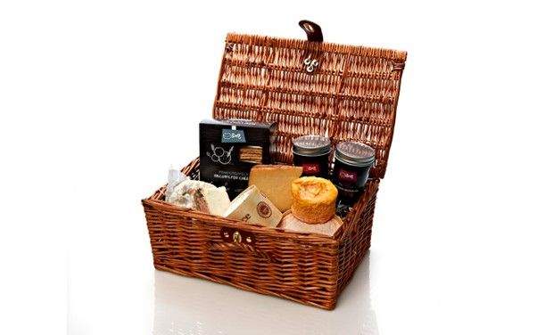 This is the Continental Cheese Hamper from Pong Cheese