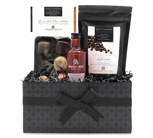 Take a look at the chocolate gift hampers from the Chocolate Trading Company