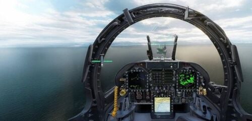 There's a Full Motion F-18 Maverick Simulator