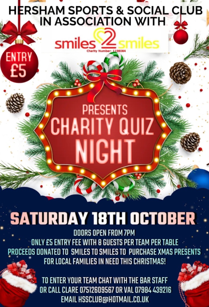 Smiles quiz night poster