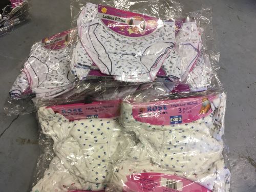 252 pcs Bikini Briefs in Black Floral and Pastel