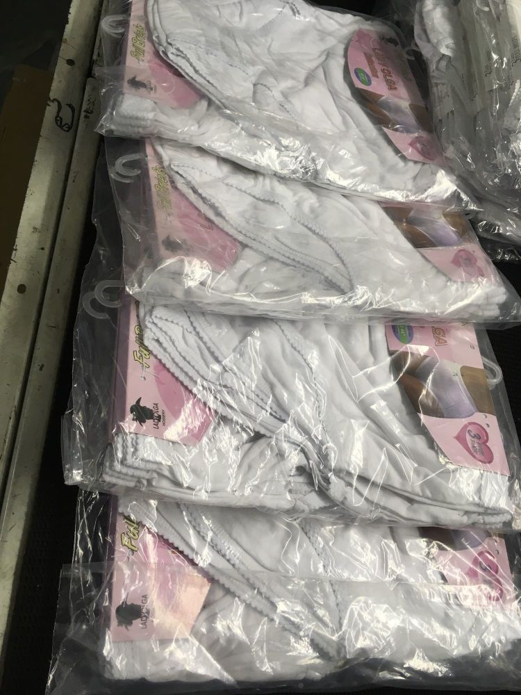144 pcs FULL Briefs in WHITE - PLUS SIZES