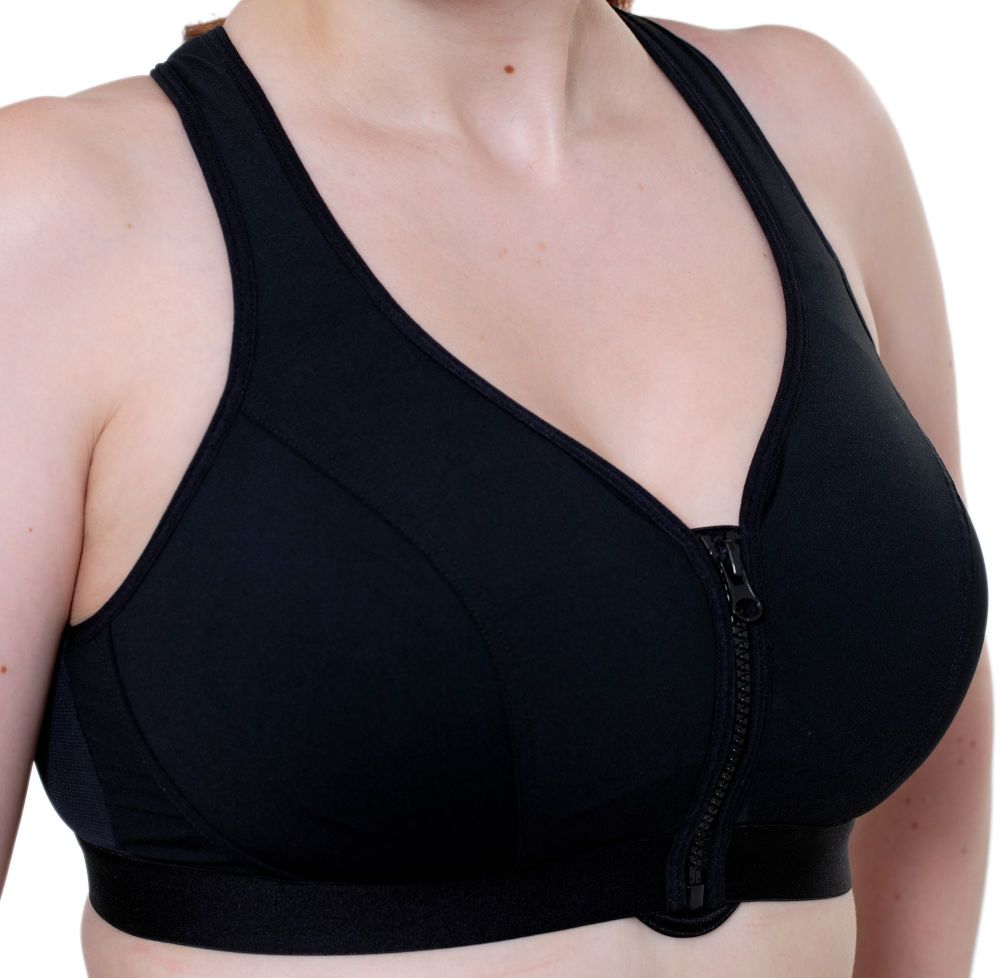 LG 444 - ZIPPED SPORTS BRA 34D to 46J. 100 PCS - £7.75 each