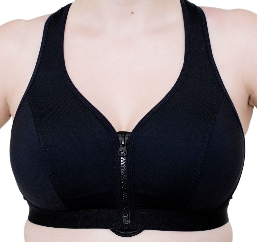LG444 - ZIPPED SPORTS BRA 34B to 46DD. 25 PCS - £8.15 each