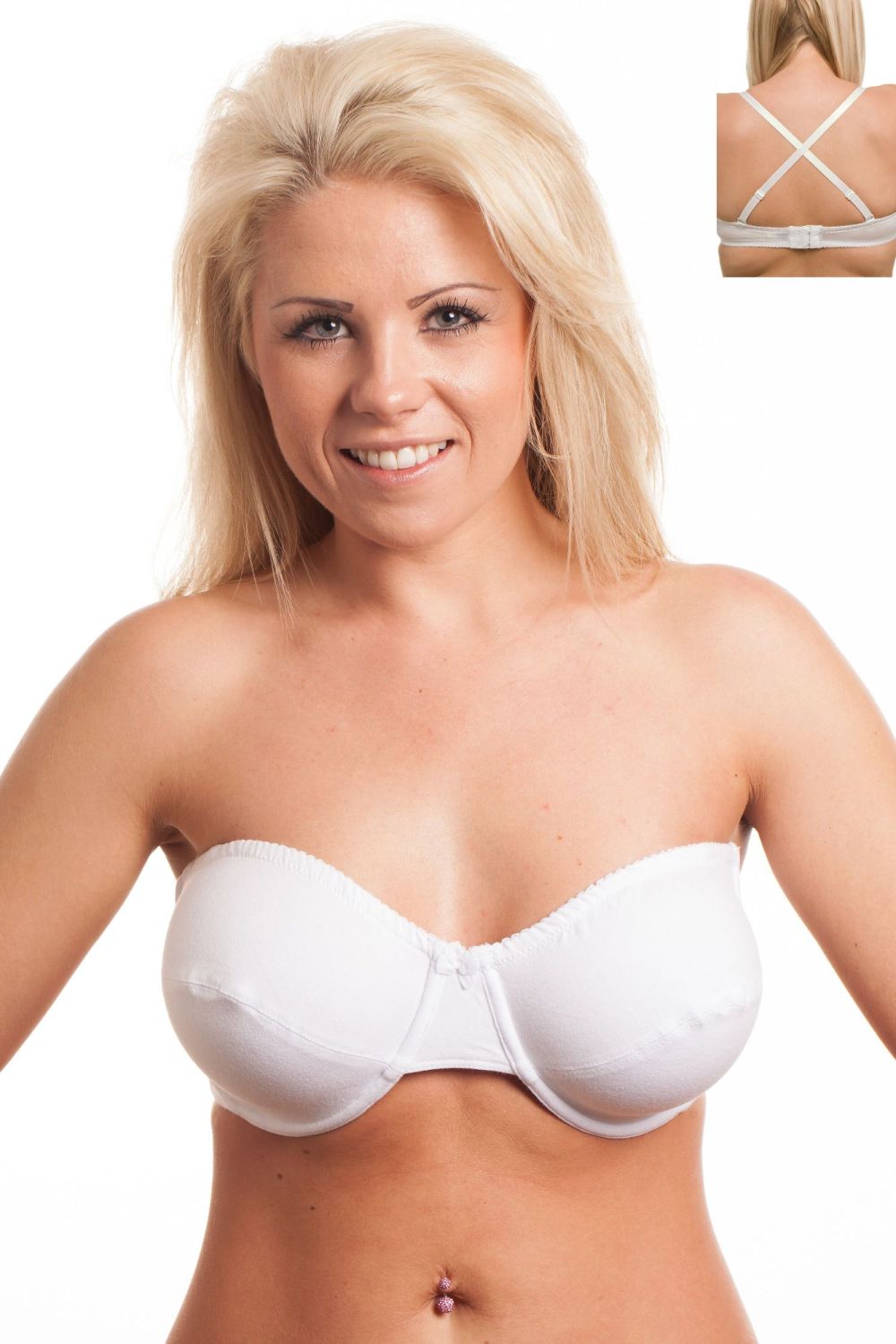 MW295 - 30 COTTON Strapless Bras - only £5 Each