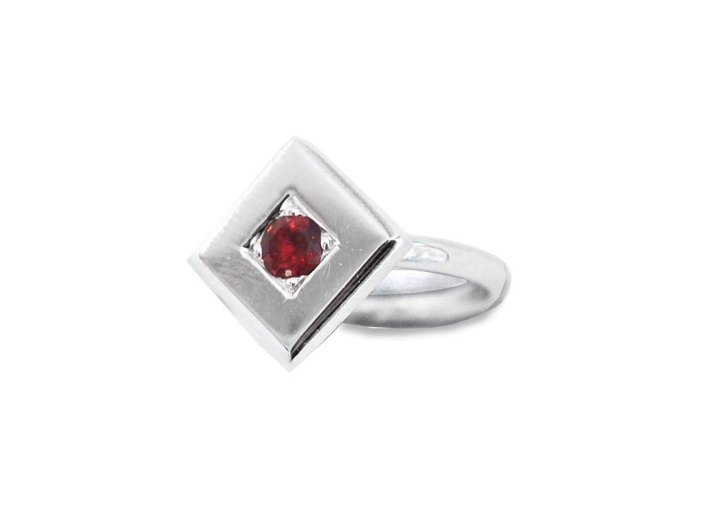 Sunset Ruby Gemstone Ring