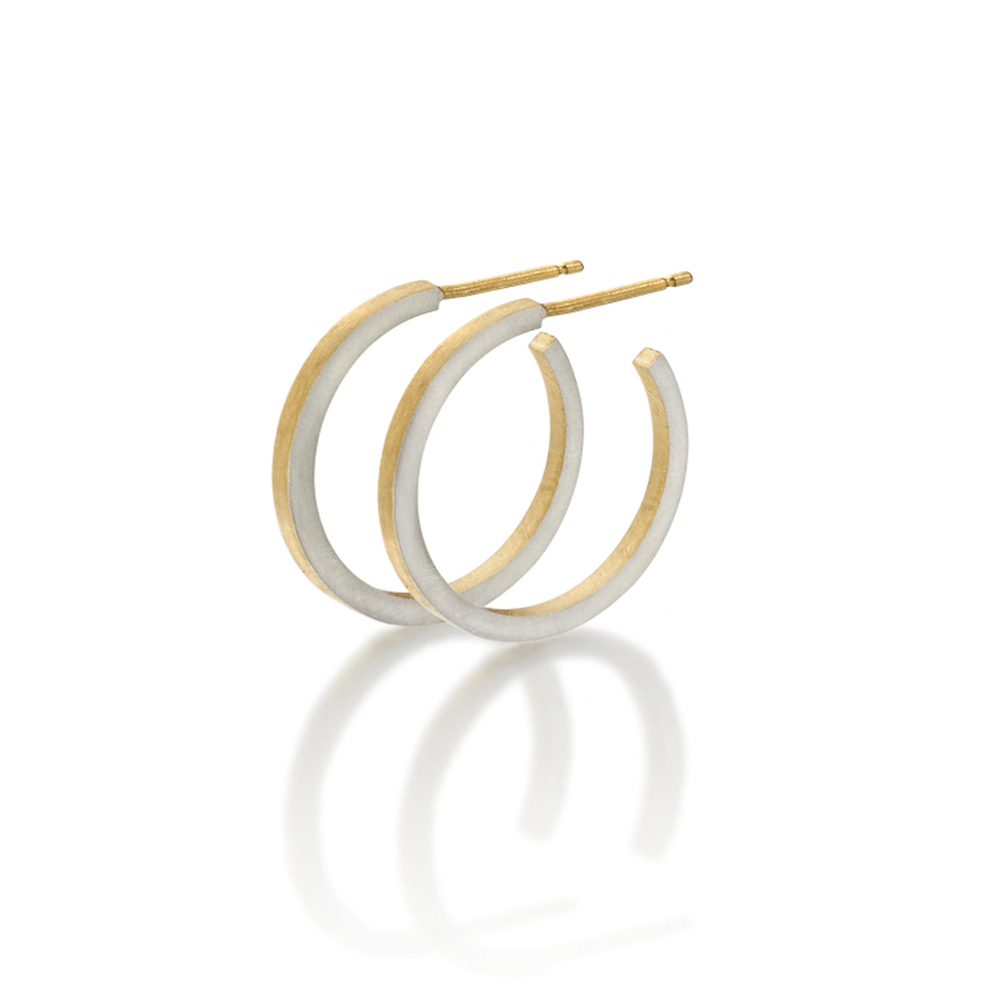 Contrast Gold Hoops (Extra Small)