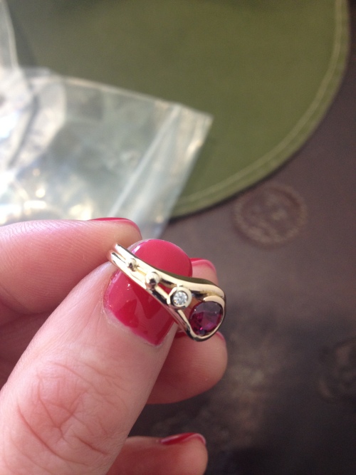 Bespoke ruby and rose gold engagement ring