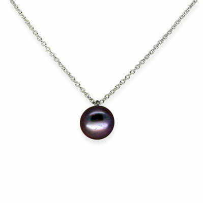Single Pearl in Black Peacock Purple (extra small)