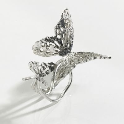 Silver Butterfly Effect Ring