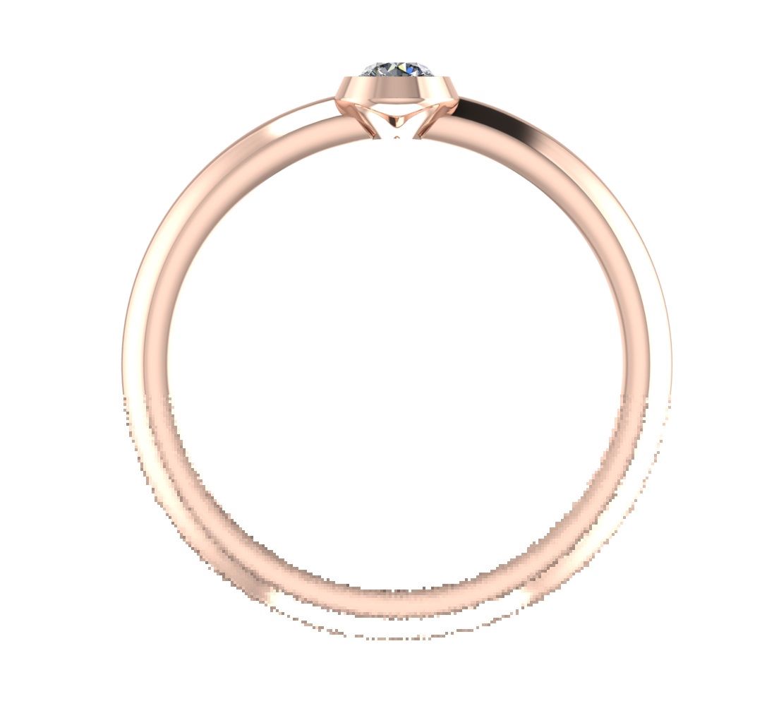 Lucy. Diamond and Rose Gold Engagement Ring