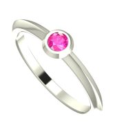 Lucy, Pink Sapphire and White Gold Engagement Ring