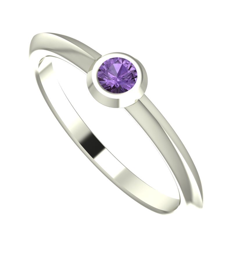 Lucy, Purple Sapphire and White Gold