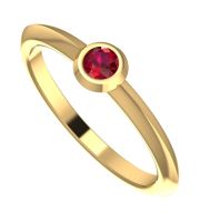 Lucy, Yellow Gold Ruby Engagement Ring
