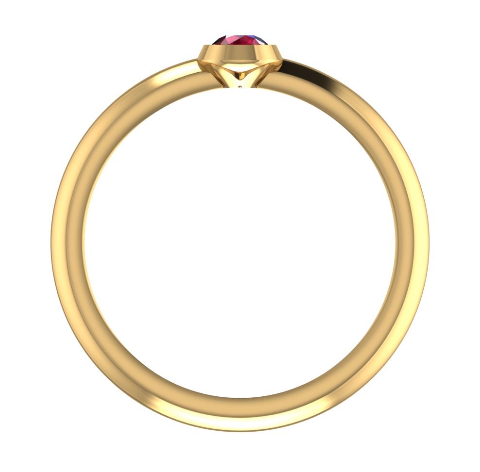 Lucy, Yellow Gold Ruby Engagement Ring