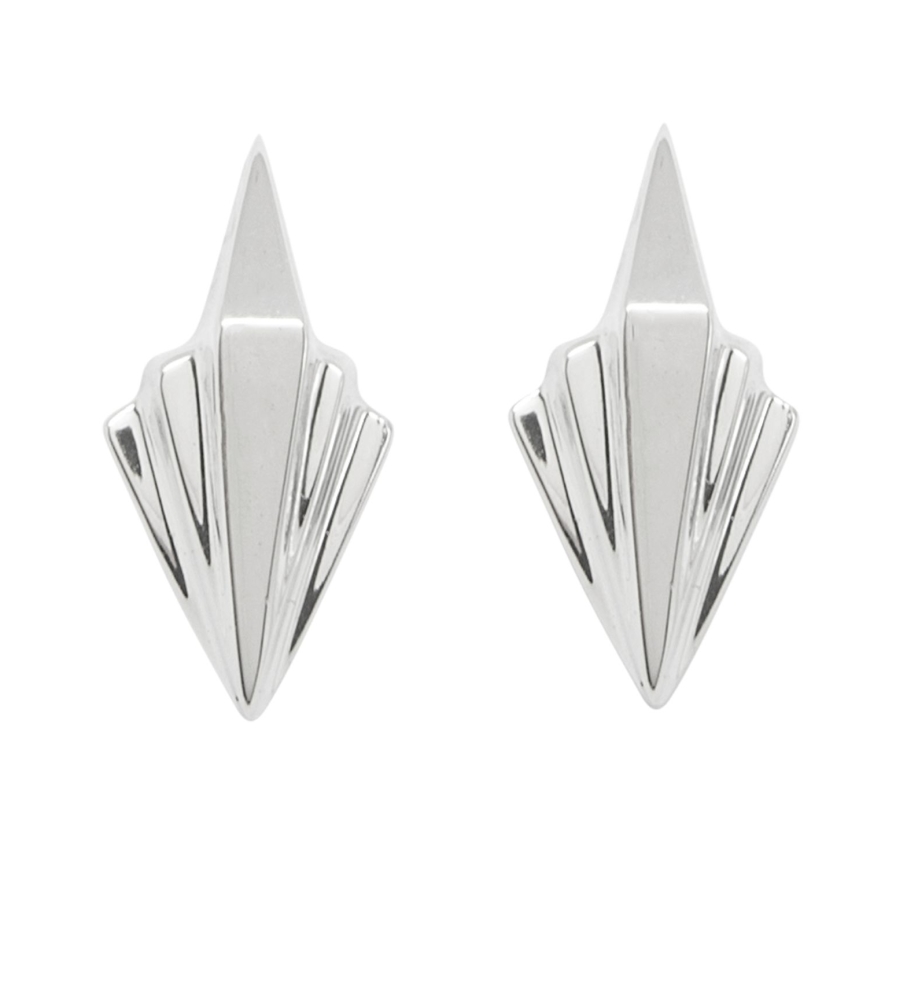 Art Deco Silver Earrings - Studs