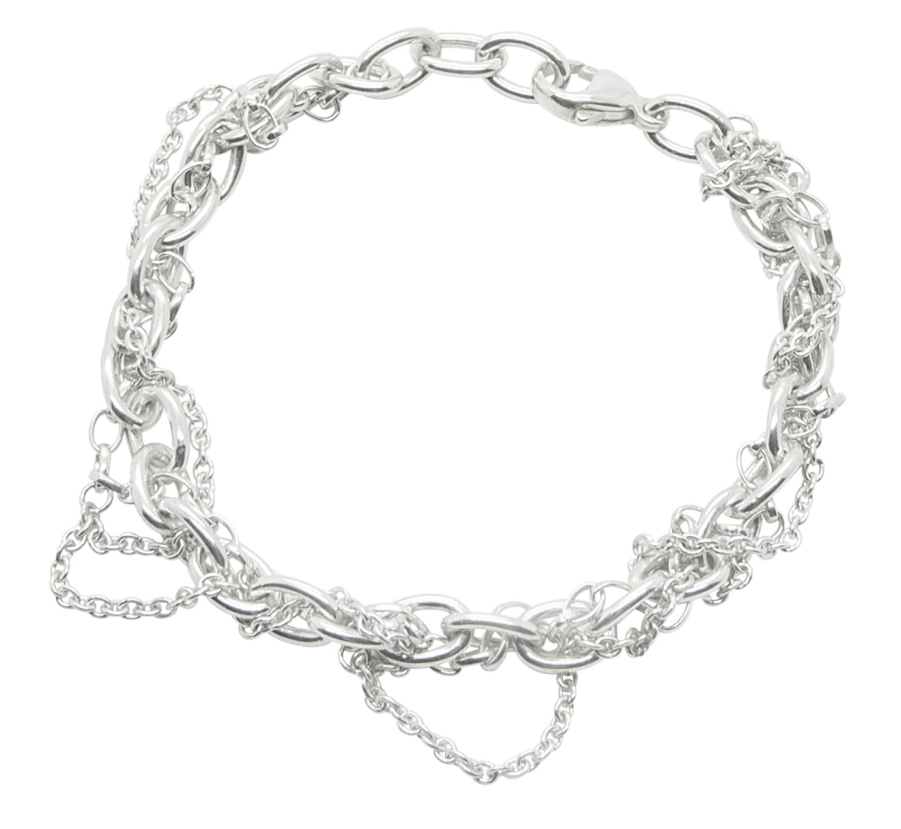 Chain Reaction Handmade Silver Bracelet