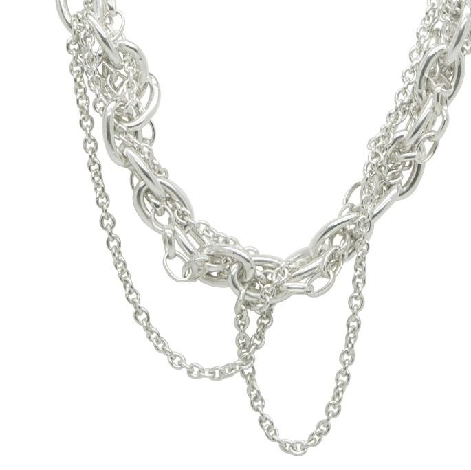 Multi Chain Silver Necklace