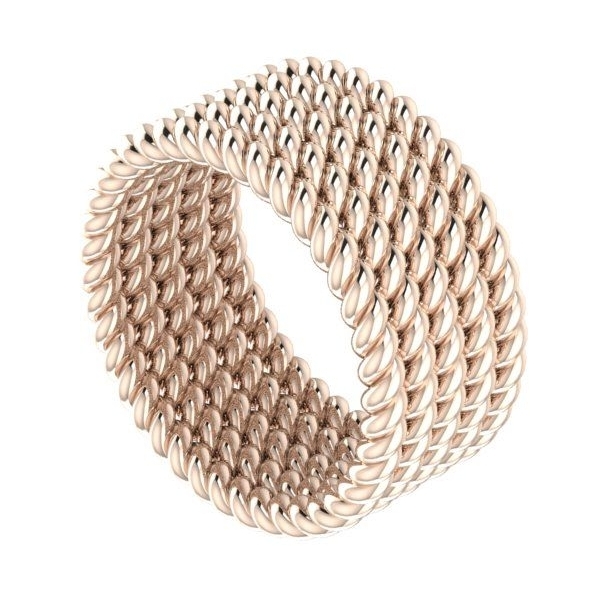 Twisted Up - 5 strand ring (rose gold) wedding ring